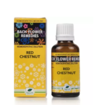 New Life Bach Flower Red Chestnut for Constant Worry, Stress, Fear Something Will Happen