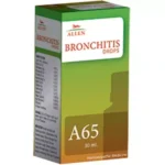 Allen A65 Bronchitis Drops (30ml) For Dry Spasmodic Cough, Sore Throat, Hoarseness