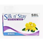 SBL Homeopathic Silk N Stay Anti Acne Berberis Soap (75g) For Clears Complexion by Removing Pimples and Acne