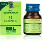 SBL Homeopathic Bio Combination 12 Tablet For Migraine, Sleeplessness, Worry