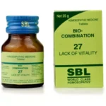 SBL Homeopathic Bio Combination 27 Tablet For Erection loss, Early ejection