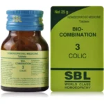 SBL Homeopathic Bio Combination 3 Tablet For Flatulence, Abdominal Spasms