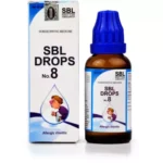 SBL Homeopathic Drops No 8 For Allergic Rhinitis (30ml) For Relieves complaints of Sneezing, watering eyes