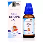 SBL Homeopathic Drops No 9 For Cough (30ml) For Relieves Cough, Breathlessness