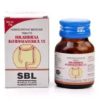 SBL Homeopathic Holarrhena Antidysenterica 1X Tablet 25gm For Colitis, Diarrhea, Dysentery