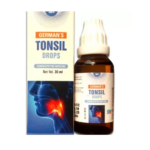 German Homeo Care & Cure Tonsil Drops (30ml) For Painful Inflammation, Redness & Sore Throat with Enlarged Tonsils