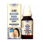 German Homeo Care & Cure Travel Drops 549 (30ml) For Motion Sickness/Travel Sickness with Nausea, Vomiting, Headache