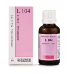 Lords L 104 Abdominal Right (30ml) For Right Side Pain in Abdomen, Ovary, Kidney, Appendix