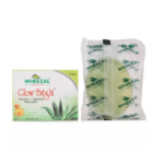 Wheezal Glow Bright Aloevera+Calendula Bathing Bar (75gm) For Skin Diseases, Clear The Skin Complexion, Acne