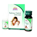Wheezal Sabina Calcin Twin Pack (1Box) (Drops & Tablets) For Easy Parturition, Maintain Healthy Growth of Fetus During Pregnancy