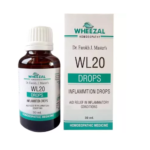 Wheezal WL-20 Inflammation Drops (30ml) For Lowers Mild to High Temperature, Cold, Throat Pain, Swelling of Glands