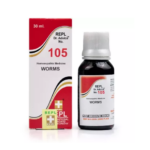REPL Dr. Advice No 105 (Worms) (30ml) For Worms Including Tape Worm, Round Worm, Thread Worm etc.