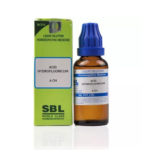 SBL Acid Hydrofluoricum Dilution (30ml) For Bedsores, Varicose Veins, Ulcers, Goitre, Early Decay of Teeth