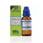 SBL Aconitum Ferox Dilution (30ml) For Anxiety, Vertigo, Fear of Suffocation, Difficult Breathing, Weakness