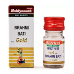Baidyanath Brahmi Vati (Swarna Moti Kesar Yukta) (10 Tablets) For Improves Memory, Stress & Anxiety, Convulsions & Epilepsy
