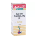 Baidyanath Kasturi Bhairav Ras Brihat (Swarna Moti Amber Yukta) For Diarrhea, Maintain Blood Sugar, Urinary Tract Infections, Fever
