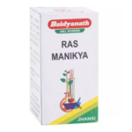 Baidyanath Ras Manikya Ras (10gm) For Skin Diseases, Asthma, Cough, Rheumatism, Eczema, Boils, Leprosy, Leucoderma