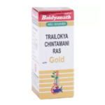 Baidyanath Trailokya Chintamani Ras (Swarna Moti Yukta) (10 Tablets) For Cough, Fever, Immunity, Balancing Kapha & Vata Dosha, General Health & Well-Being