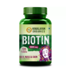 Himalayan Organics Biotin 10,000mcg (120 Veg Tablets) For Hair Growth, Glowing Skin & Stronger Nails