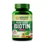Himalayan Organics Plant Based Biotin 10000Mcg (120 Veg Capsules) For Hair Growth