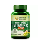Himalayan Organics Plant Based Vitamin C + Zinc (120 Veg Capsules) For Boost Immunity, Bone Health, Glowing Skin, Anemia & Iron Deficiency