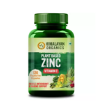 Himalayan Organics Plant Based Zinc With Vitamin C (120 Veg Capsules) For Builds Immunity, Anti Inflammation, Healthy Digestion & Heart