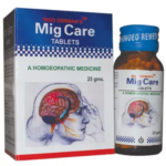 Indo German Mig Care (25gm Tablets) For For Migraine with Nausea, Vomiting, Constant Headaches, Watery Eyes